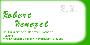 robert wenczel business card